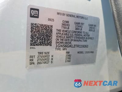 Zdjęcie 14 z 14 samochodu: 2026 CHEVROLET SUBURBAN K1500 HIGH COUNTRY VIN:1GNS6GKL2TR119263 - miniatura