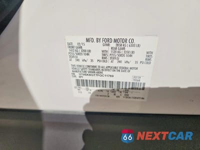 Zdjęcie 14 z 14 samochodu: 2015 FORD EXPLORER SPORT VIN:1FM5K8GT7FGC11769 - miniatura