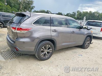 Trzecie zdjęcie samochodu z tyłu: 2016 TOYOTA HIGHLANDER XLE VIN:5TDKKRFH1GS175191 - miniatura