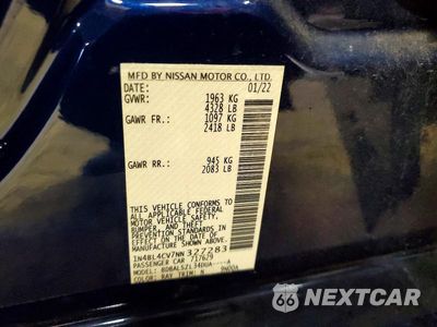 Zdjęcie 12 z 12 samochodu: 2022 NISSAN ALTIMA SR VIN:1N4BL4CV7NN327283 - miniatura