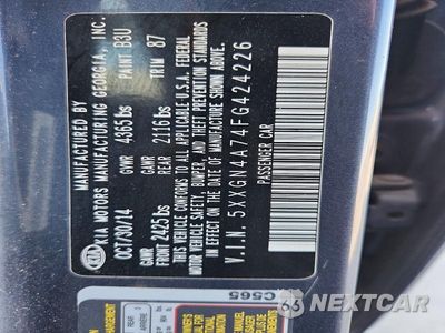Zdjęcie 13 z 13 samochodu: 2015 KIA OPTIMA EX VIN:5XXGN4A74FG424226 - miniatura