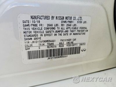 Zdjęcie 12 z 12 samochodu: 2019 INFINITI Q50 3.0T LUXE VIN:JN1EV7AR9KM554441 - miniatura