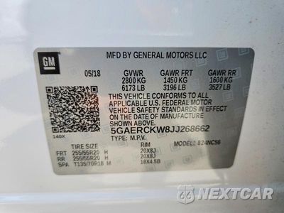 Zdjęcie 13 z 13 samochodu: 2018 BUICK ENCLAVE PREMIUM VIN:5GAERCKW8JJ268662 - miniatura