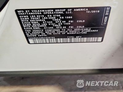 Zdjęcie 14 z 14 samochodu: 2019 VOLKSWAGEN ATLAS SE VIN:1V2UR2CA9KC529762 - miniatura