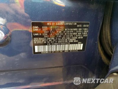 Zdjęcie 13 z 13 samochodu: 2022 SUBARU ASCENT LIMITED VIN:4S4WMAPD1N3431218 - miniatura