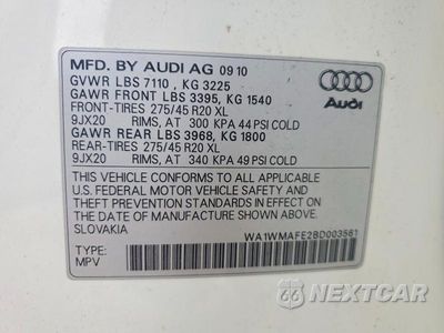 Zdjęcie 13 z 13 samochodu: 2011 AUDI Q7 PRESTIGE VIN:WA1WMAFE2BD003561 - miniatura