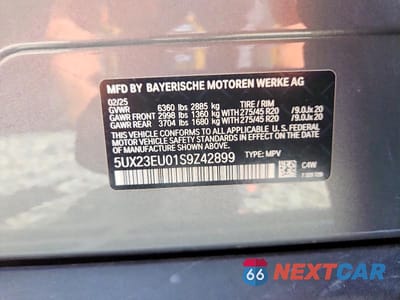 Zdjęcie 13 z 13 samochodu: 2025 BMW X5 XDRIVE40I VIN:5UX23EU01S9Z42899 - miniatura