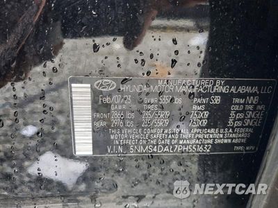 Zdjęcie 13 z 13 samochodu: 2023 HYUNDAI SANTA FE LIMITED VIN:5NMS4DAL7PH551632 - miniatura