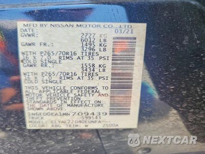 Zdjęcie 12 z 12 samochodu: 2021 NISSAN FRONTIER SV VIN:1N6ED0EA1MN709439 - miniatura