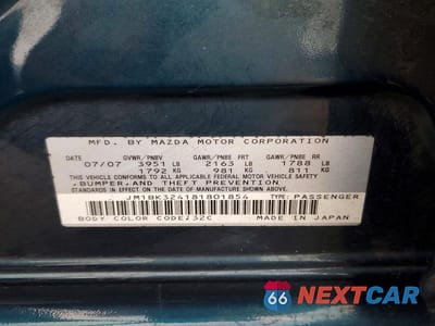 Zdjęcie 12 z 12 samochodu: 2008 MAZDA 3 S VIN:JM1BK324181801854 - miniatura
