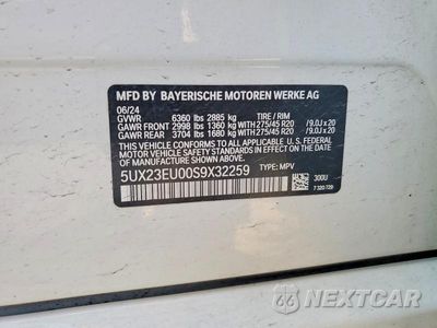Zdjęcie 13 z 13 samochodu: 2025 BMW X5 XDRIVE40I VIN:5UX23EU00S9X32259 - miniatura