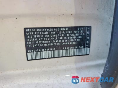 Zdjęcie 12 z 12 samochodu: 2011 VOLKSWAGEN GOLF VIN:WVWDA7AJ0BW288469 - miniatura