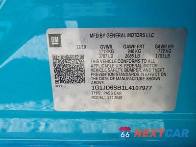Zdjęcie 13 z 13 samochodu: 2020 CHEVROLET SONIC LT VIN:1G1JD6SB1L4107977 - miniatura