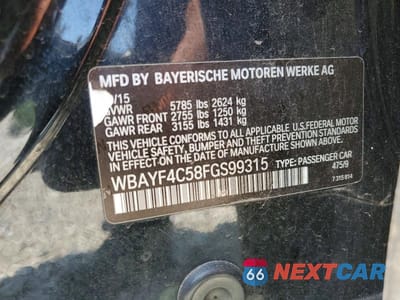 Zdjęcie 12 z 12 samochodu: 2015 BMW 740 LXI VIN:WBAYF4C58FGS99315 - miniatura