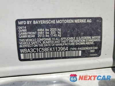 Zdjęcie 12 z 12 samochodu: 2014 BMW 328 I SULEV VIN:WBA3C1C58EK113964 - miniatura