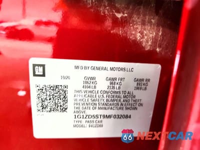 Zdjęcie 12 z 12 samochodu: 2021 CHEVROLET MALIBU LT VIN:1G1ZD5ST9MF032084 - miniatura