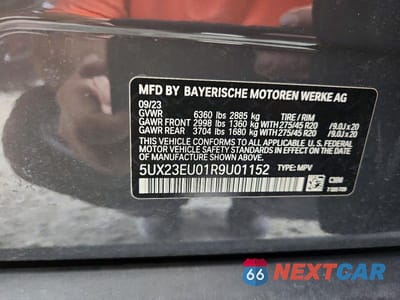 Zdjęcie 13 z 13 samochodu: 2024 BMW X5 XDRIVE40I VIN:5UX23EU01R9U01152 - miniatura