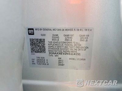 Zdjęcie 13 z 13 samochodu: 2022 CHEVROLET EQUINOX PREMIER (1LZ) VIN:3GNAXXEV2NS114151 - miniatura