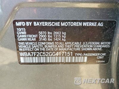 Zdjęcie 12 z 12 samochodu: 2016 BMW 750 XI VIN:WBA7F2C52GG417151 - miniatura