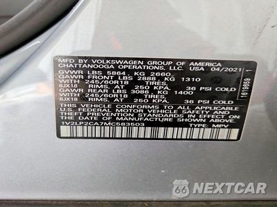 Zdjęcie 13 z 13 samochodu: 2021 VOLKSWAGEN ATLAS SE VIN:1V2LP2CA7MC583503 - miniatura