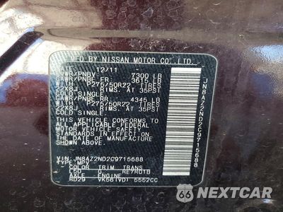 Zdjęcie 13 z 13 samochodu: 2012 INFINITI QX56 BASE VIN:JN8AZ2ND2C9715688 - miniatura