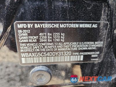 Zdjęcie 12 z 12 samochodu: 2013 BMW 528 I VIN:WBAXG5C54DDY31320 - miniatura