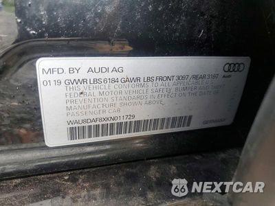 Zdjęcie 12 z 12 samochodu: 2019 AUDI A8 L VIN:WAU8DAF8XKN011729 - miniatura