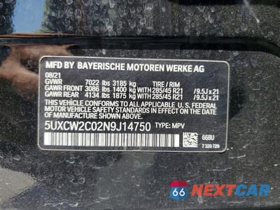 Zdjęcie 14 z 14 samochodu: 2022 BMW X7 XDRIVE40I VIN:5UXCW2C02N9J14750 - miniatura