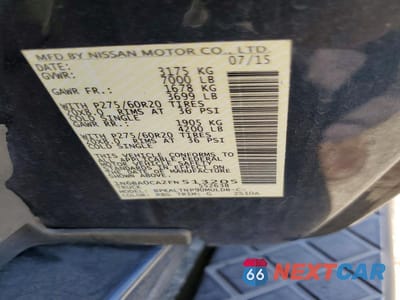 Zdjęcie 12 z 12 samochodu: 2015 NISSAN TITAN SV VIN:1N6BA0CA2FN513205 - miniatura