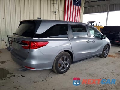 Trzecie zdjęcie samochodu z tyłu: 2022 HONDA ODYSSEY EX VIN:5FNRL6H51NB030070 - miniatura