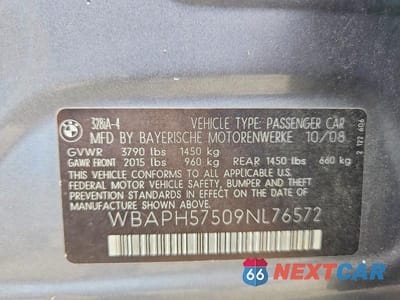 Zdjęcie 13 z 13 samochodu: 2009 BMW 328 I SULEV VIN:WBAPH57509NL76572 - miniatura