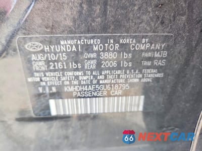 Zdjęcie 13 z 13 samochodu: 2016 HYUNDAI ELANTRA SE VIN:KMHDH4AE5GU618795 - miniatura