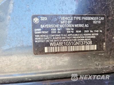 Zdjęcie 12 z 12 samochodu: 2016 BMW 320 I VIN:WBA8E1G51GNT37508 - miniatura