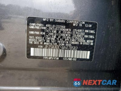 Zdjęcie 14 z 14 samochodu: 2021 SUBARU FORESTER VIN:JF2SKADC5MH478582 - miniatura