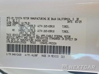 Zdjęcie 13 z 13 samochodu: 2025 TOYOTA TACOMA TRD SPORT VIN:3TMLB5JN3SM125928 - miniatura