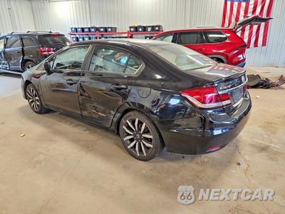 Drugie zdjęcie samochodu z przodu: 2015 HONDA CIVIC EXL VIN:19XFB2F93FE103046 - miniatura