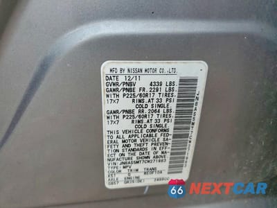 Zdjęcie 13 z 13 samochodu: 2012 NISSAN ROGUE S VIN:JN8AS5MT7CW271983 - miniatura