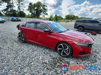Czwarte zdjęcie samochodu z boku: 2021 HONDA ACCORD SPORT VIN:1HGCV1F36MA083571 - miniatura
