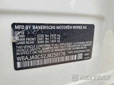 Zdjęcie 12 z 12 samochodu: 2018 BMW 530E VIN:WBAJA9C52JB250176 - miniatura