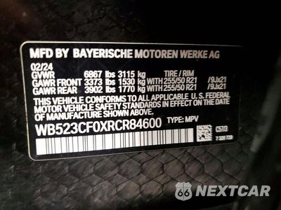 Zdjęcie 13 z 13 samochodu: 2024 BMW IX XDRIVE50 VIN:WB523CF0XRCR84600 - miniatura