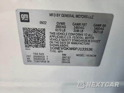 Zdjęcie 14 z 14 samochodu: 2023 CHEVROLET TRAVERSE LT VIN:1GNEVGKW6PJ133536 - miniatura