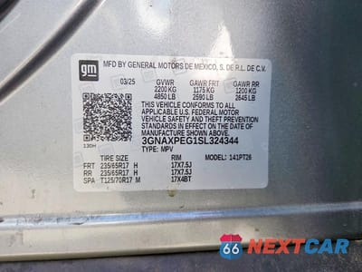 Zdjęcie 13 z 13 samochodu: 2025 CHEVROLET EQUINOX LT VIN:3GNAXPEG1SL324344 - miniatura