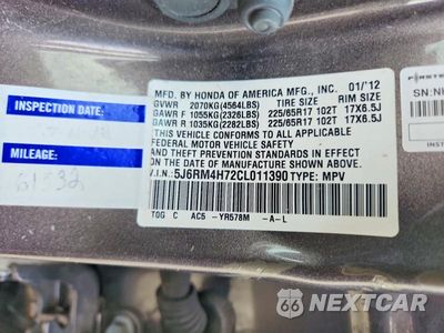 Zdjęcie 13 z 13 samochodu: 2012 HONDA CR-V EXL VIN:5J6RM4H72CL011390 - miniatura