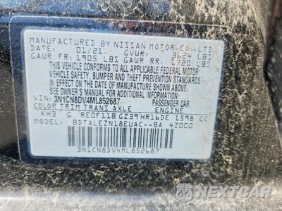Zdjęcie 12 z 12 samochodu: 2021 NISSAN VERSA S VIN:3N1CN8DV4ML852687 - miniatura