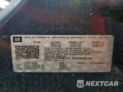Zdjęcie 12 z 12 samochodu: 2018 GMC SIERRA K1500 DENALI VIN:3GTU2PEJ2JG494879 - miniatura