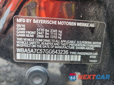 Zdjęcie 12 z 12 samochodu: 2016 BMW 528 XI VIN:WBA5A7C57GG643236 - miniatura