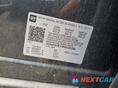 Zdjęcie 13 z 13 samochodu: 2022 CHEVROLET EQUINOX LT VIN:3GNAXUEV4NS181980 - miniatura
