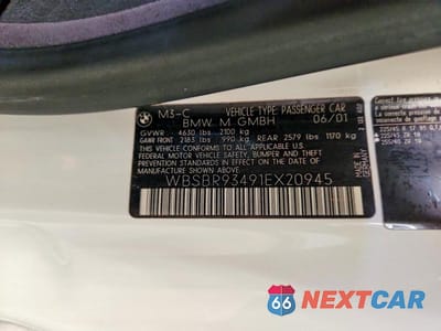 Zdjęcie 12 z 12 samochodu: 2001 BMW M3 CI VIN:WBSBR93491EX20945 - miniatura