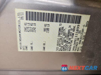 Zdjęcie 12 z 12 samochodu: 2012 NISSAN ALTIMA 2.5 VIN:1N4AL2AP0CC155899 - miniatura