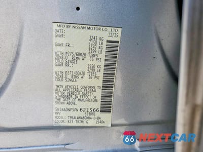 Zdjęcie 13 z 13 samochodu: 2015 NISSAN ARMADA PLATINUM VIN:5N1BA0NF5FN621566 - miniatura
